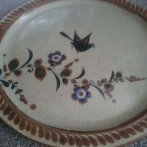 Ken Edwards 14 Inch Tonala Plates (2) Floral Bird Pattern 2/$75